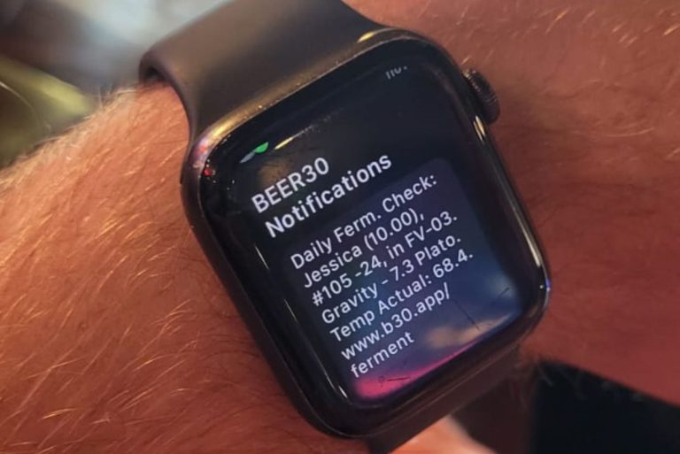 Using Beer30 software to get instant alerts on a smartwatch